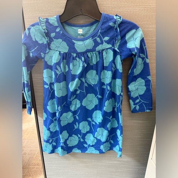 Tea Collection Azure Floral Long Sleeve Dress - Picture 1 of 3